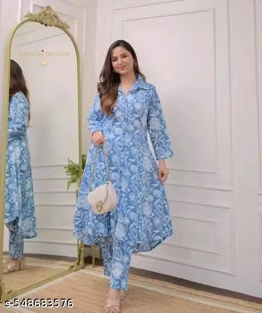 DULERO New Latest Trending High Demand Lavender Multicolour Co Ord Set For Women