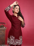 Co ord set women and girl embroidery work rayon febric