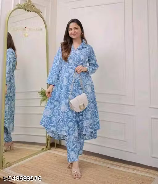 DULERO New Latest Trending High Demand Lavender Multicolour Co Ord Set For Women
